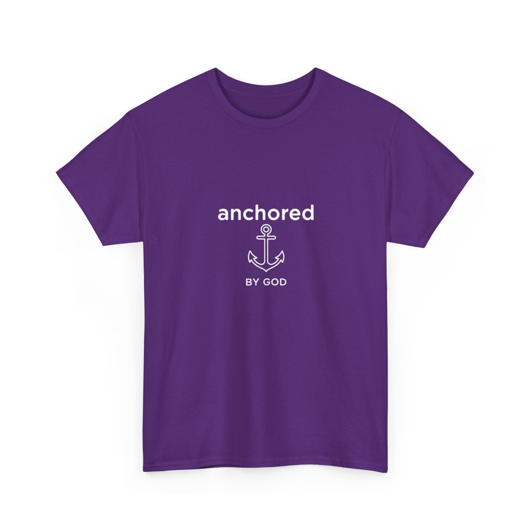 Anchored by God Christian T-Shirt — Inspirational Faith Tee