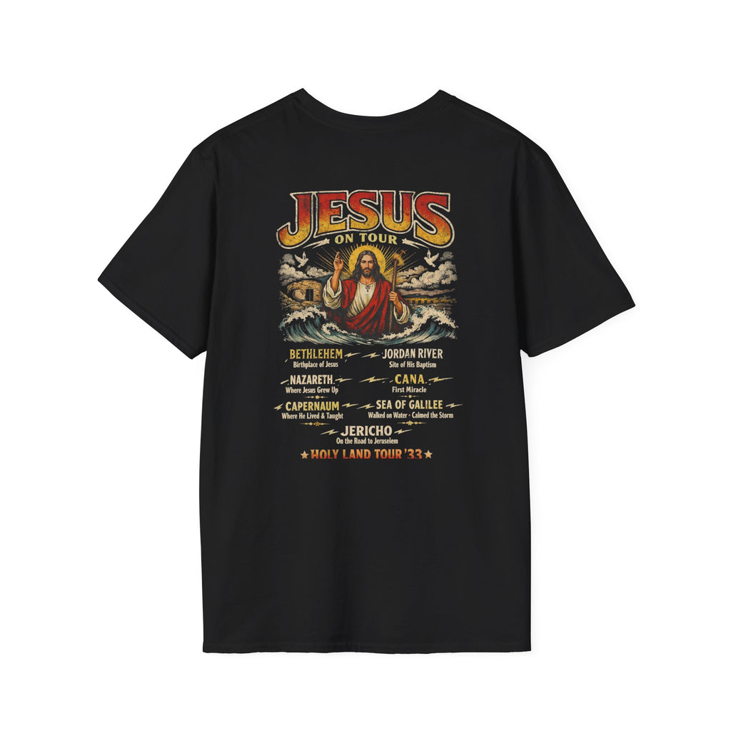 Jesus On Tour – Rock ’n’ Roll Christian Graphic T-Shirt