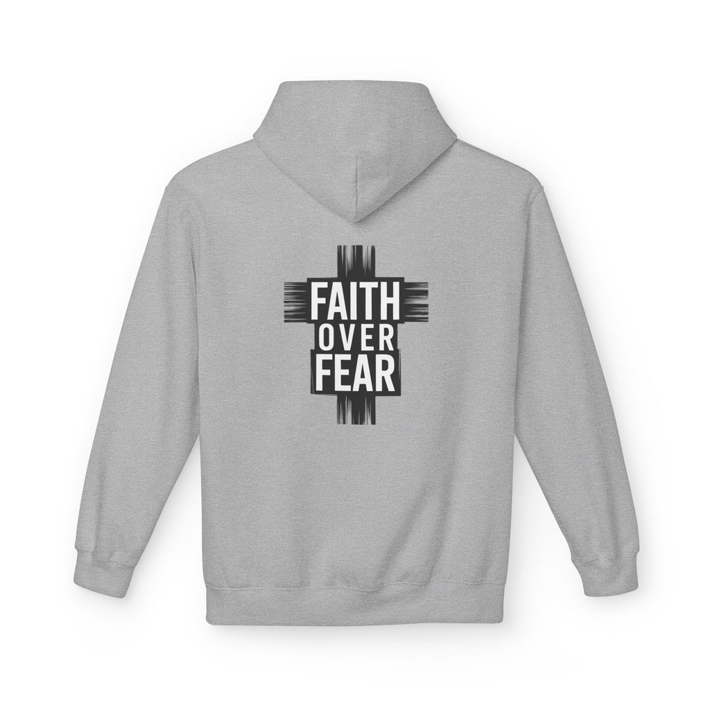 Faith Over Fear Hoodie — Be Strong and Courageous Christian Inspirational Sweatshirt