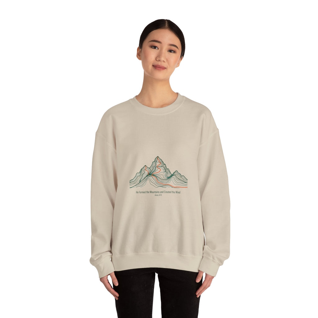 Topographic Contour Mountain Sweatshirt | topographic map print, contour line design