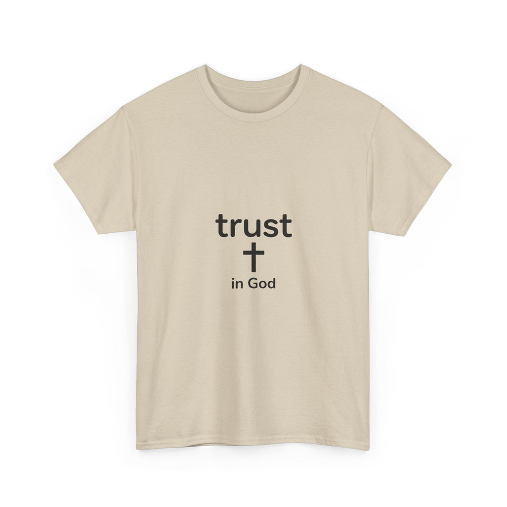 Trust in God Minimalist Cross Tee — Christian Faith T-Shirt