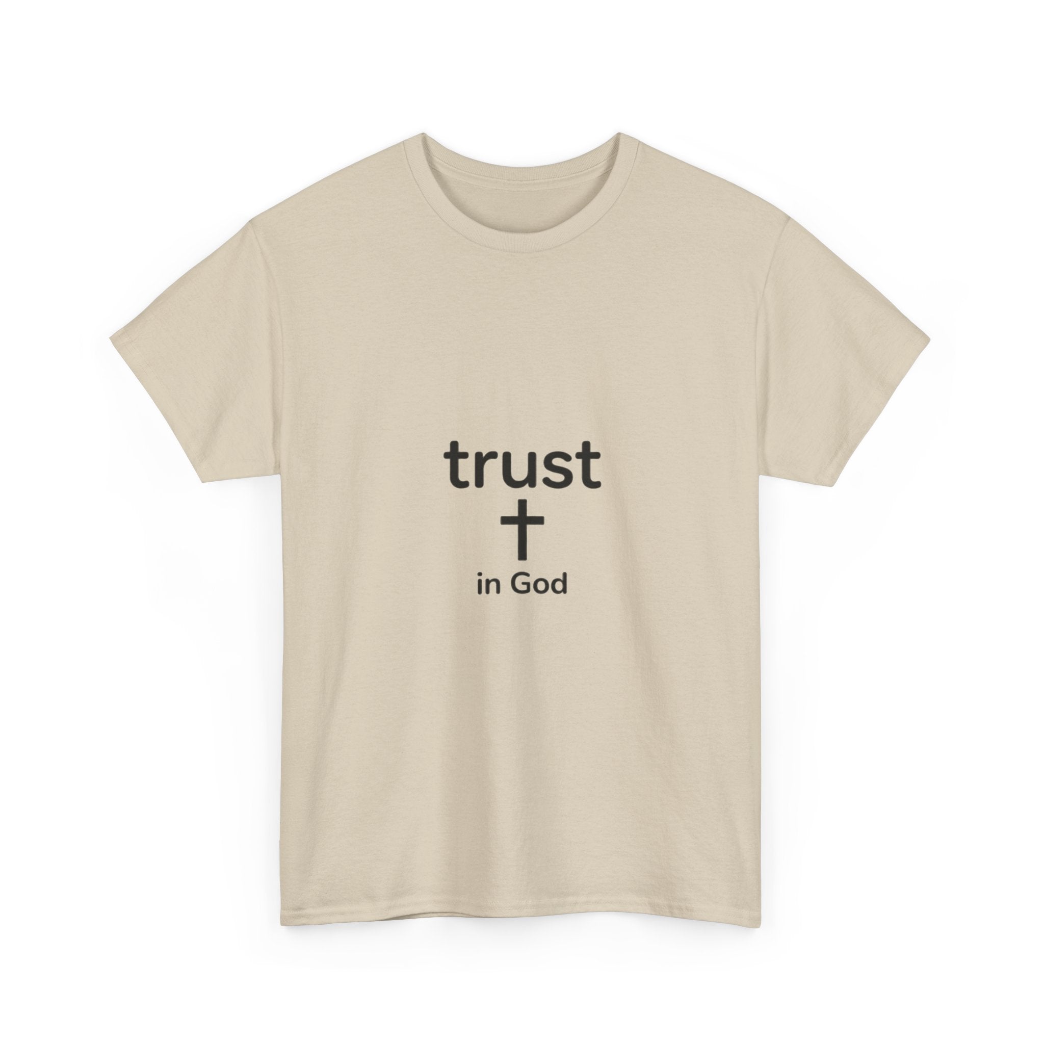 Trust in God Minimalist Cross Tee — Christian Faith T-Shirt