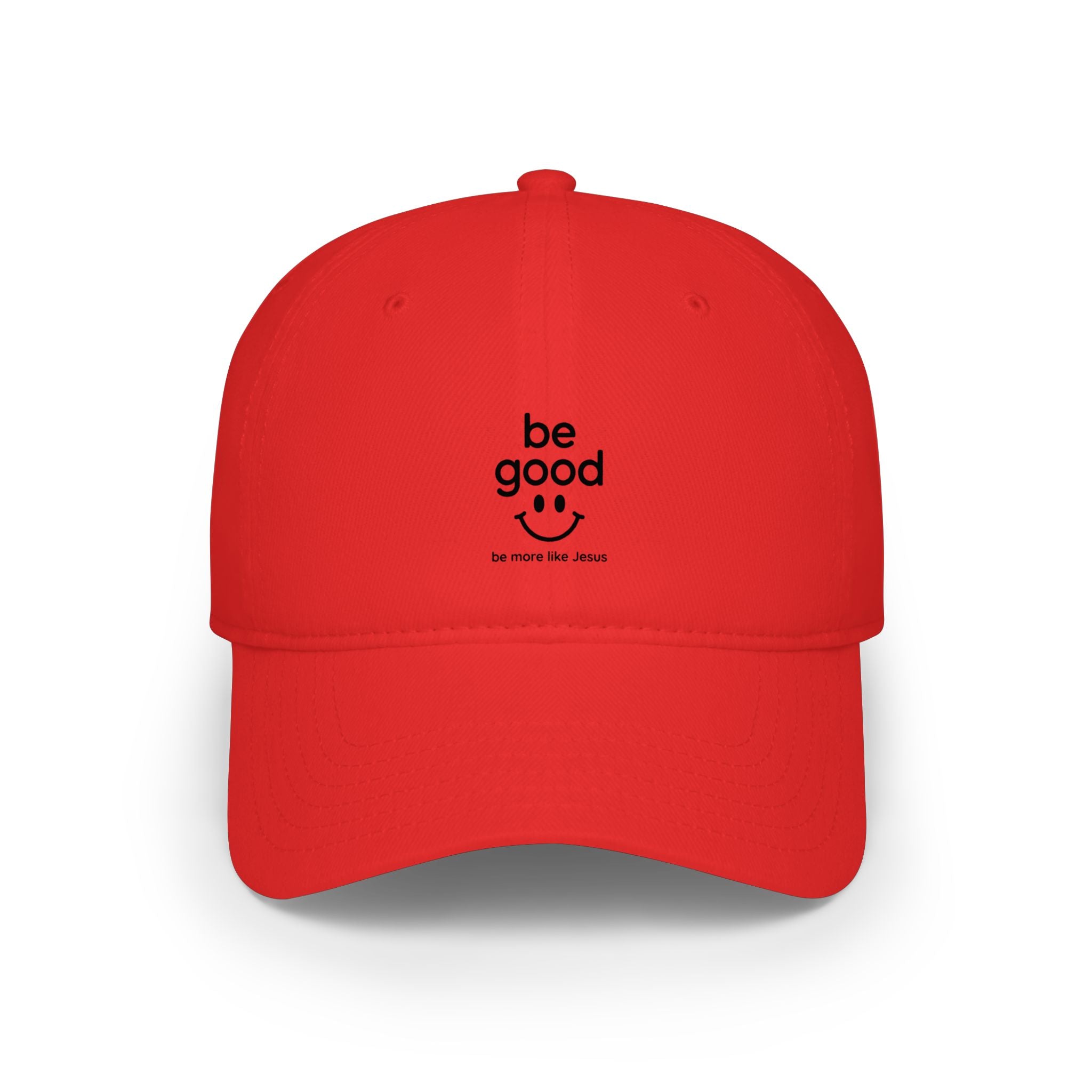 Be Good Smile Embroidered Baseball Cap - Positive Message Low Profile Hat