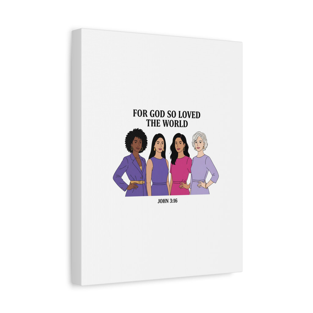 Feminist 'For God So Loved the World' Canvas