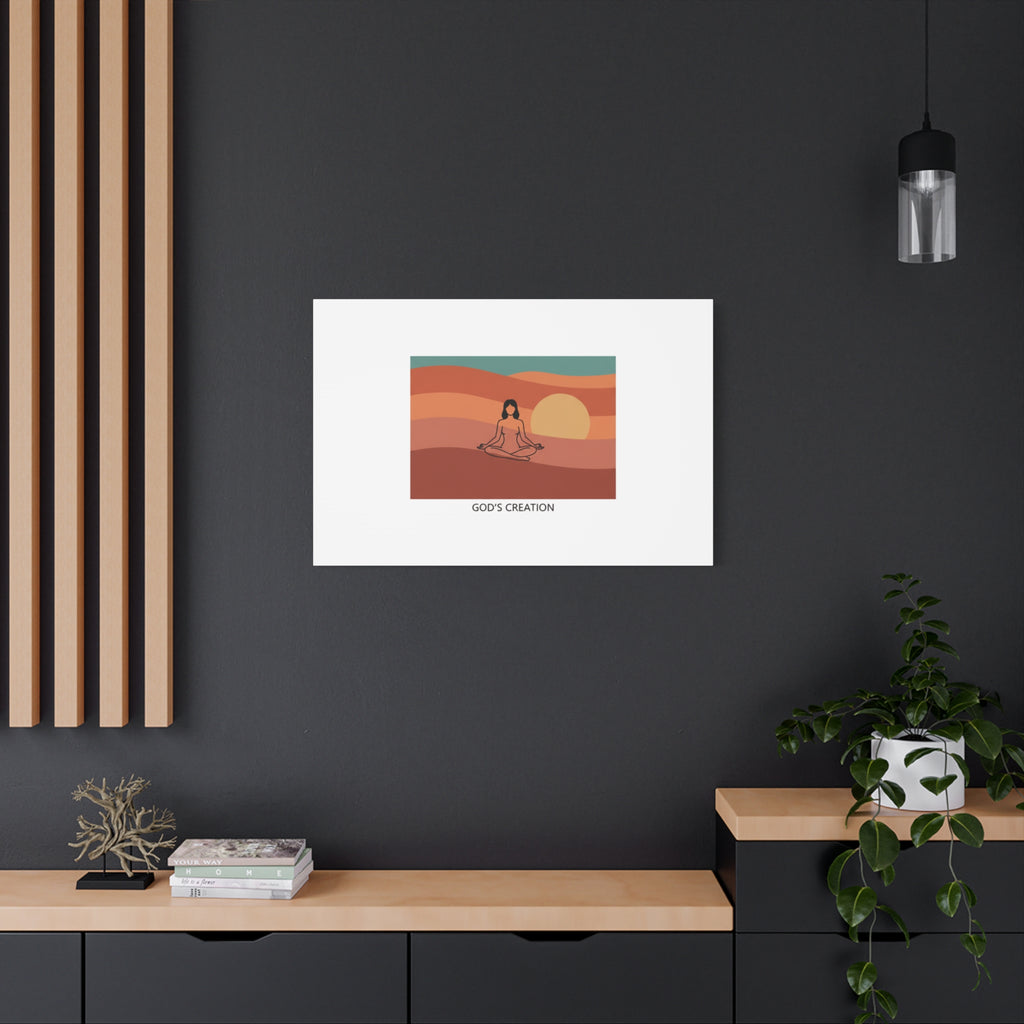 God´s Creation Sunset Minimalist Mesa Canvas | Southwestern Art Print