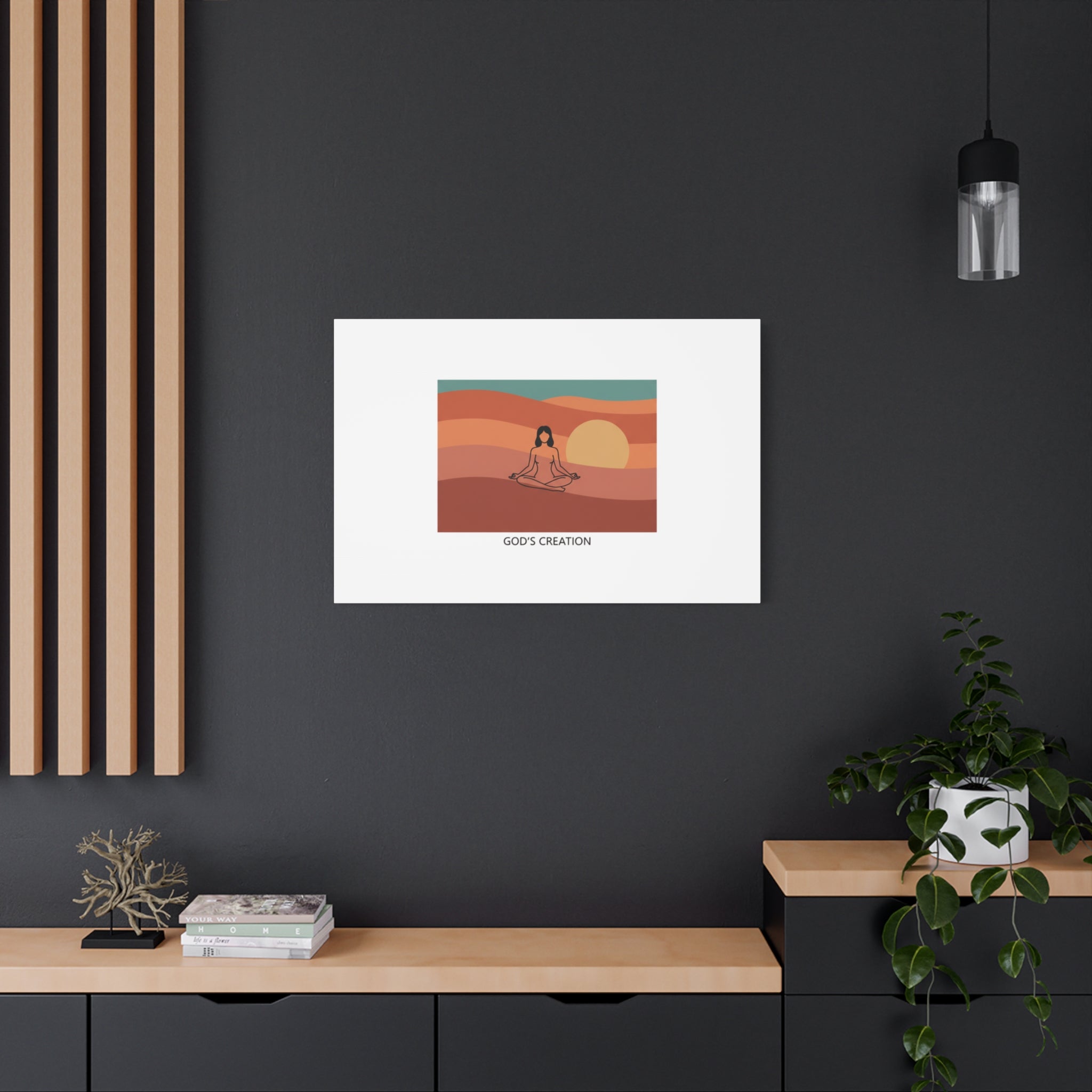 God´s Creation Sunset Minimalist Mesa Canvas | Southwestern Art Print