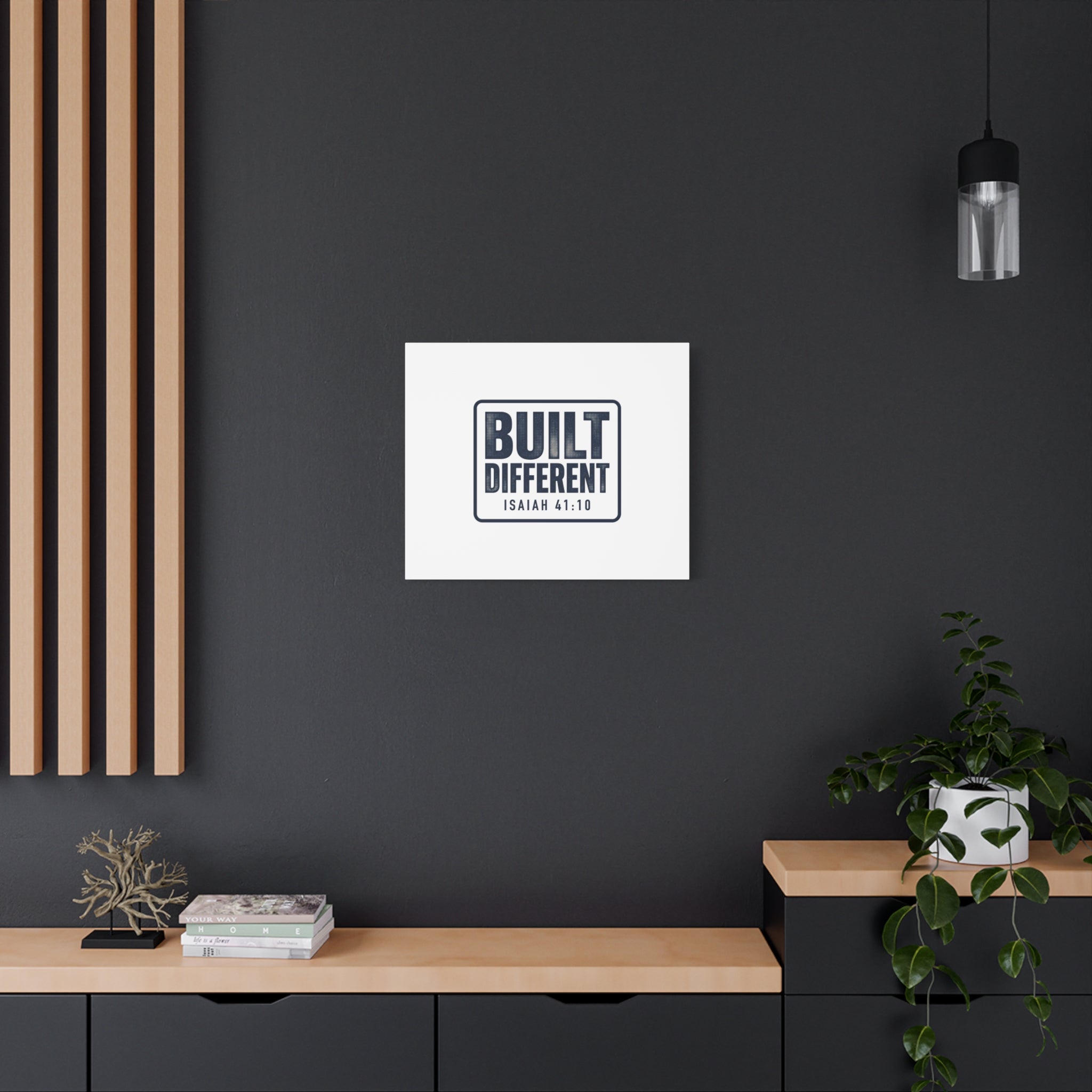 Built Different Isaiah 41:10 Canvas Wall Art