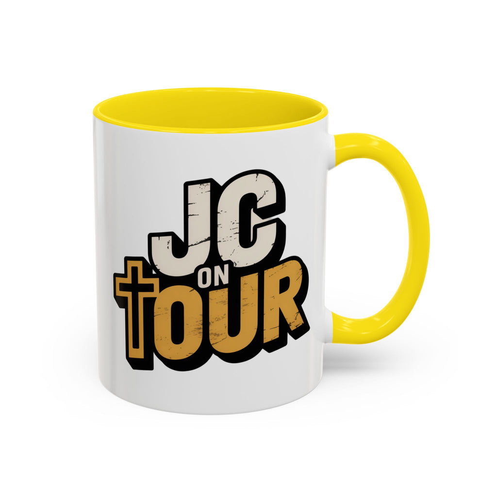 JC on Tour Accent Coffee Mug — Jesus Christ Faith Coffee Cup (11/15oz)