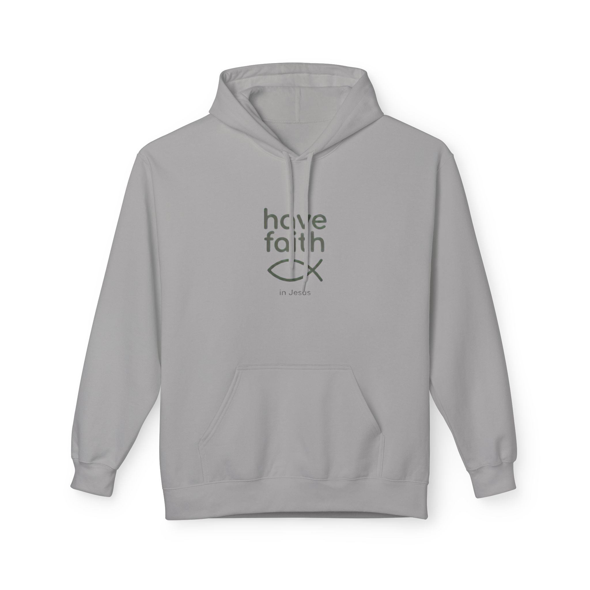 Have Faith Christian Hoodie — Minimal Christian Fish Symbol Pullover