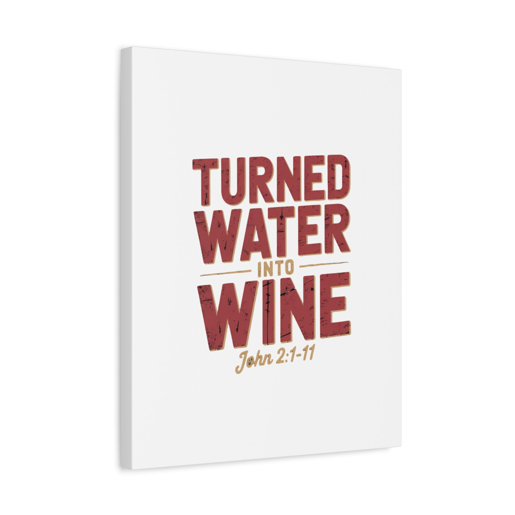 He Turned Water Into Wine — Christian Canvas Wall Art (Matte Stretched)