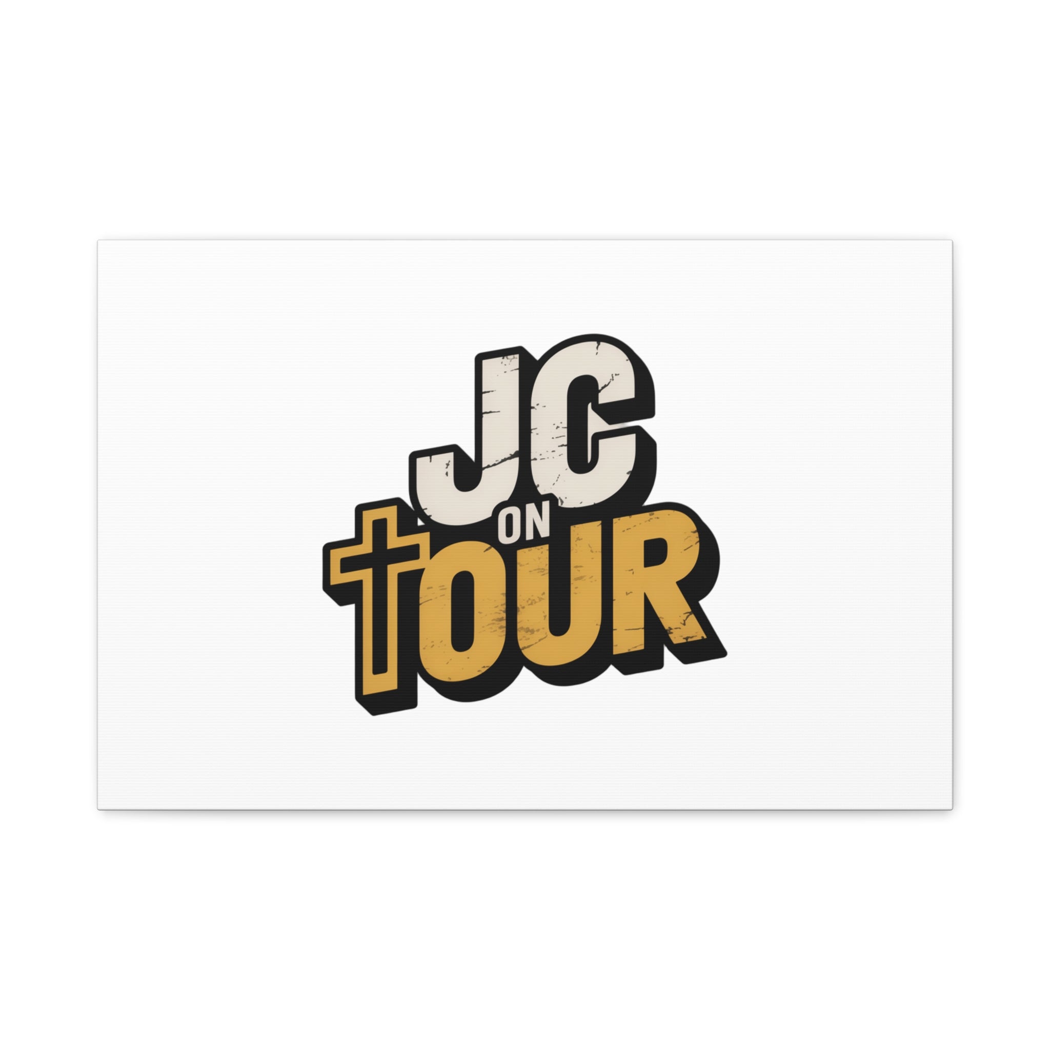 JC on Tour Matte Canvas Wall Art – Christian Faith-Inspired Stretched Canvas