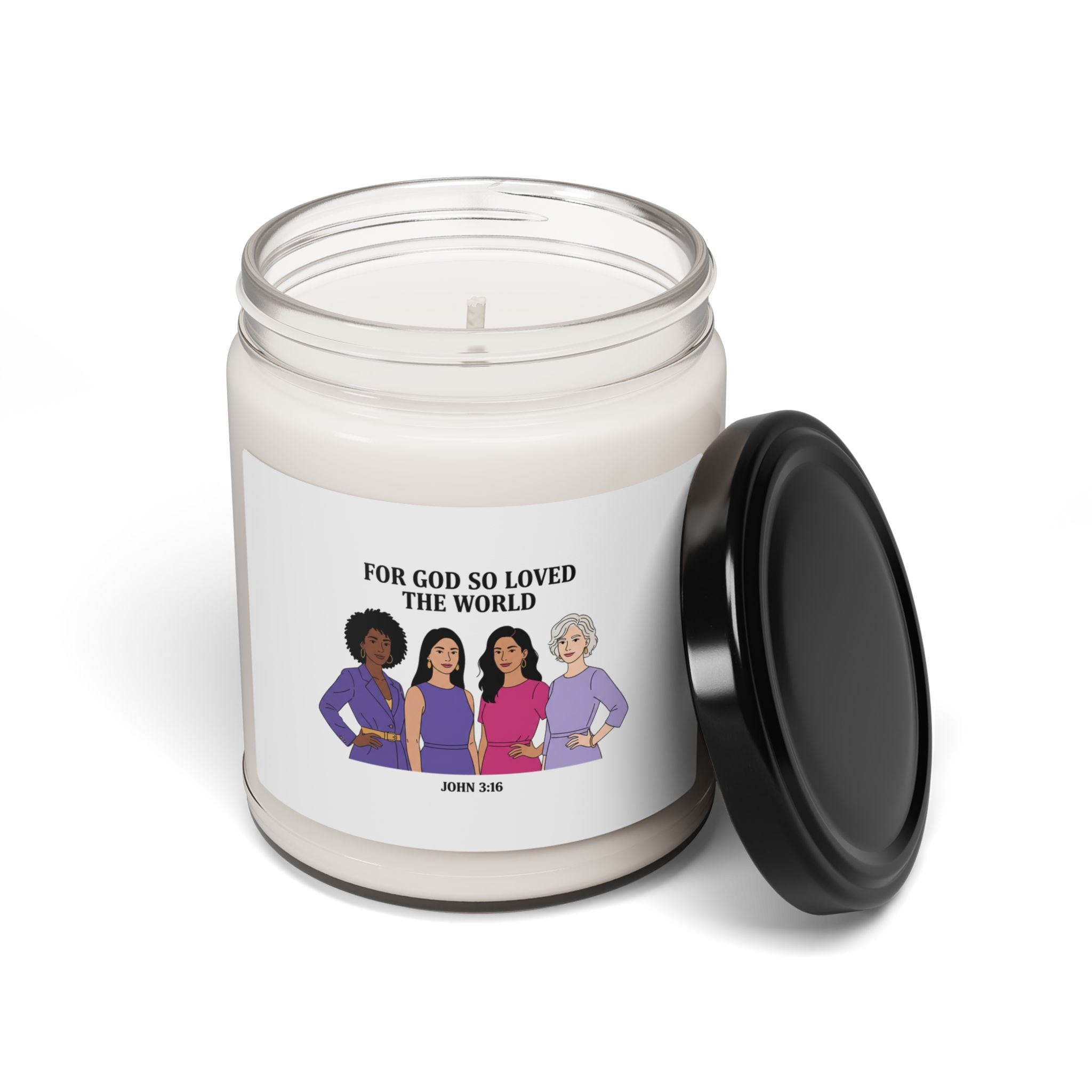 For God So Loved The World Candle | Feminist Empowerment, IWD Typography