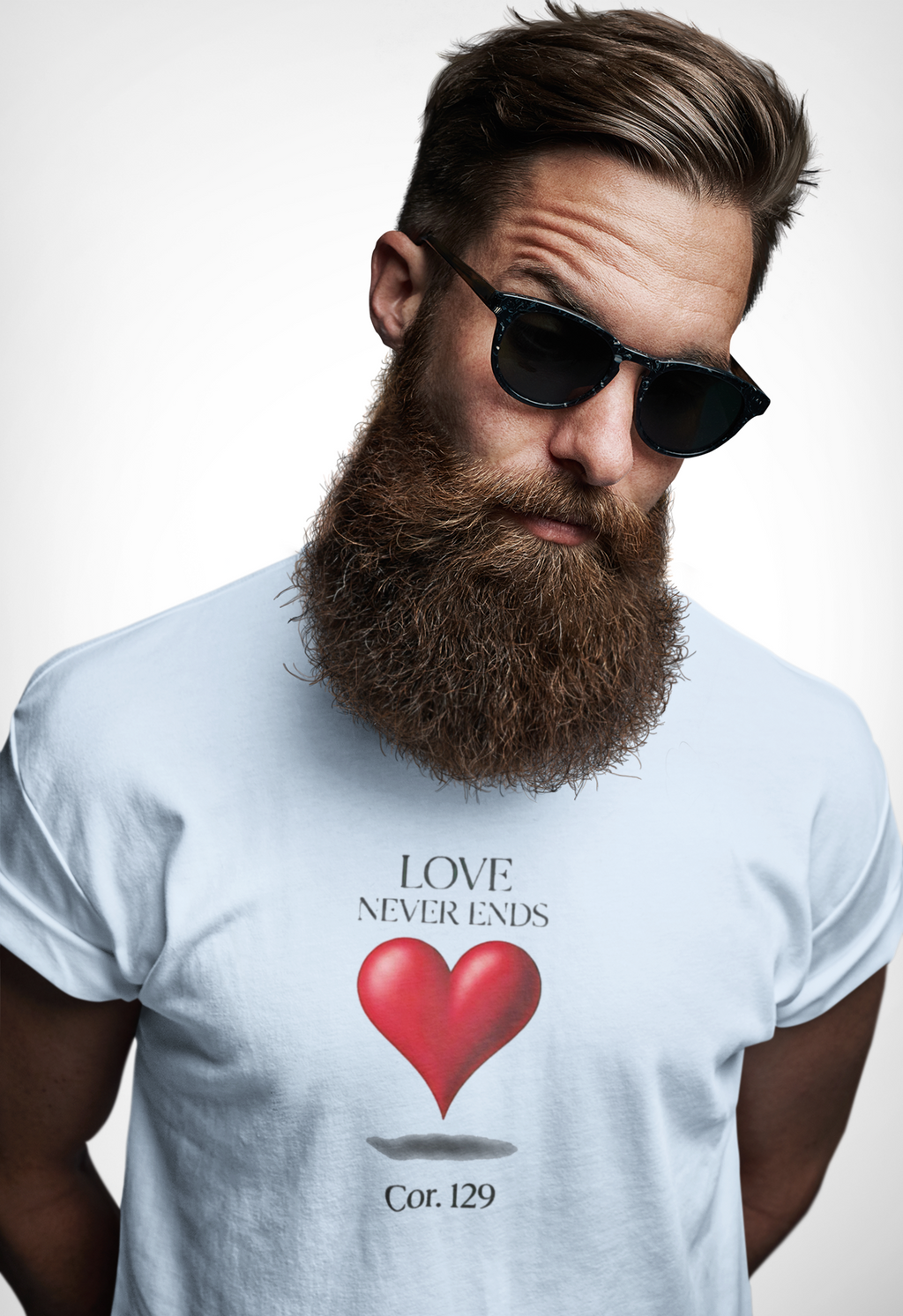 Love Never Ends Christian T-Shirt — Inspirational Scripture Tee