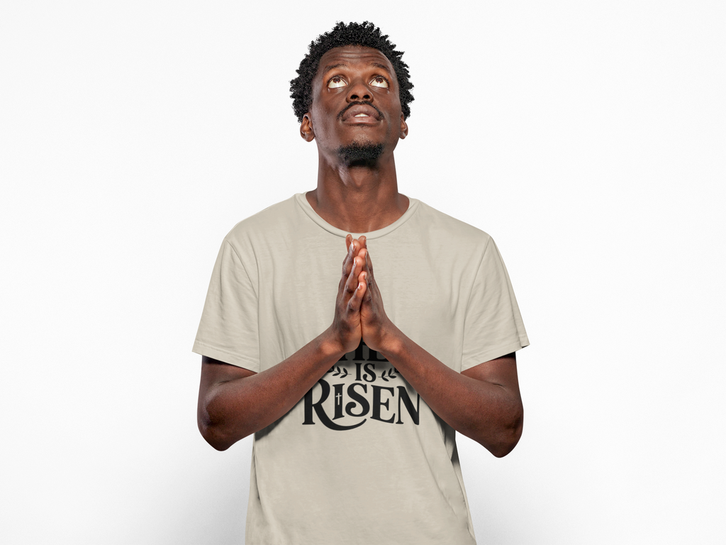 He Is Risen Christian T-Shirt — Faith Tee