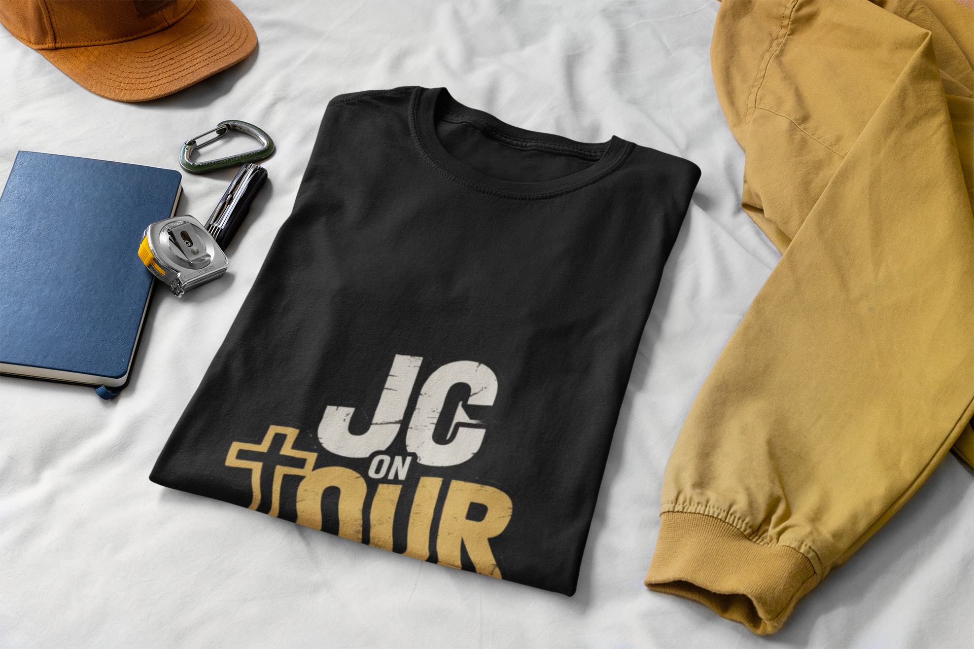 JC On Tour Christian T-Shirt — Funny Jesus Tee for Faith-Based Gifts