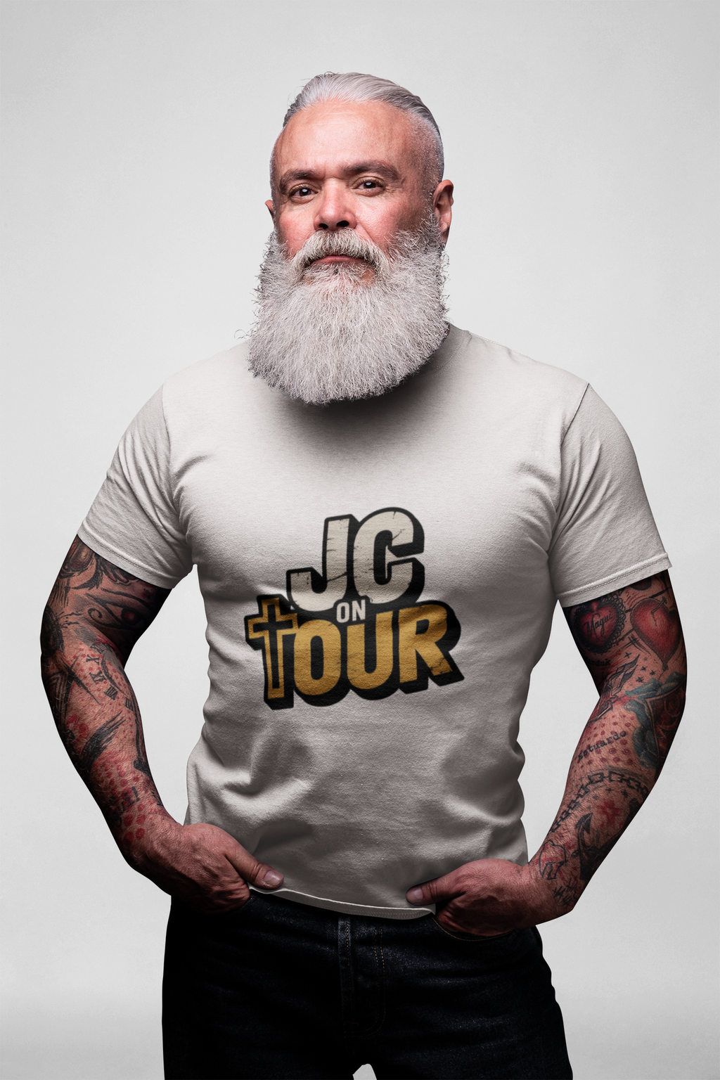 JC On Tour Christian T-Shirt — Funny Jesus Tee for Faith-Based Gifts