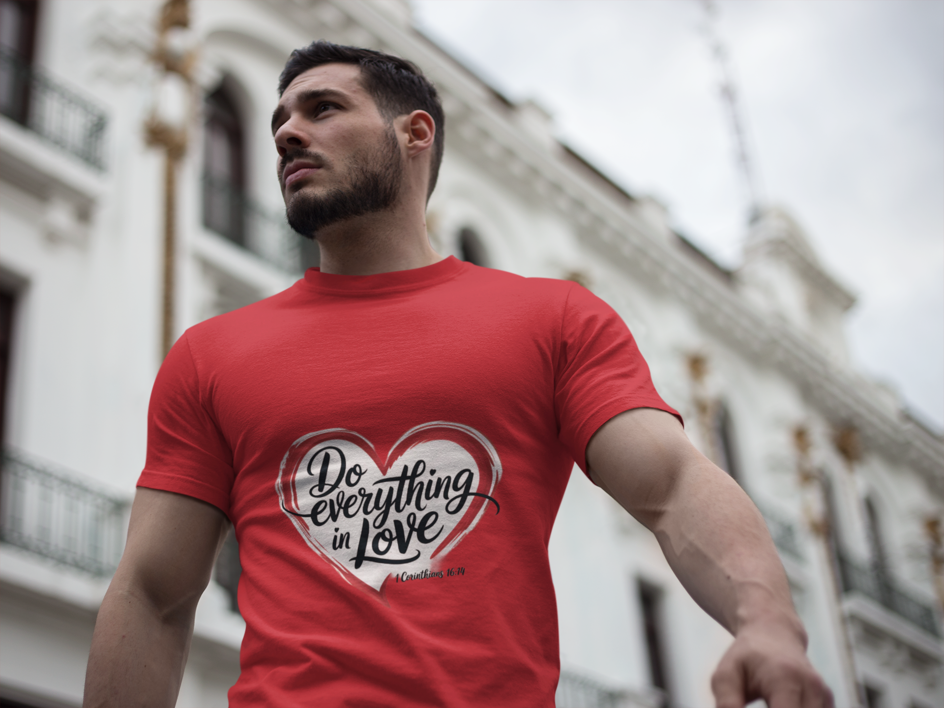 Christian Love Heart Tee — Scripture Verse Faith T-Shirt