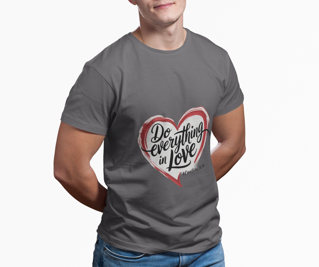 Christian Love Heart Tee — Scripture Verse Faith T-Shirt