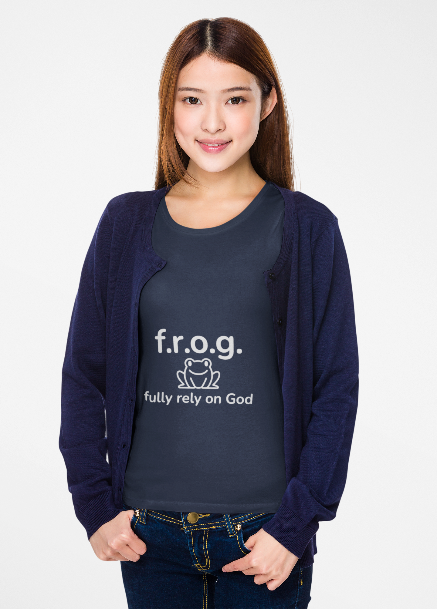 Fully Rely On God (F.R.O.G.) T-Shirt — Cute Frog Faith Tee
