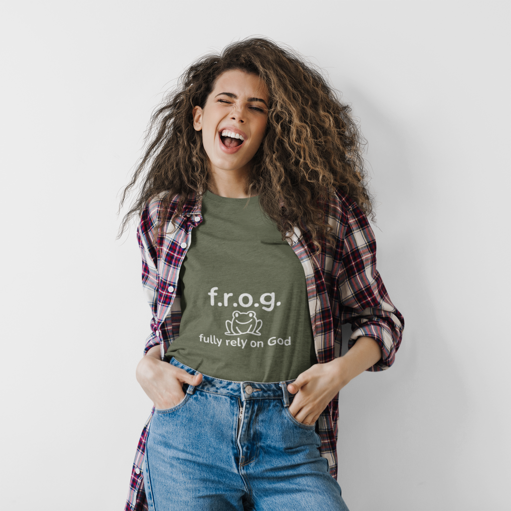 Fully Rely On God (F.R.O.G.) T-Shirt — Cute Frog Faith Tee