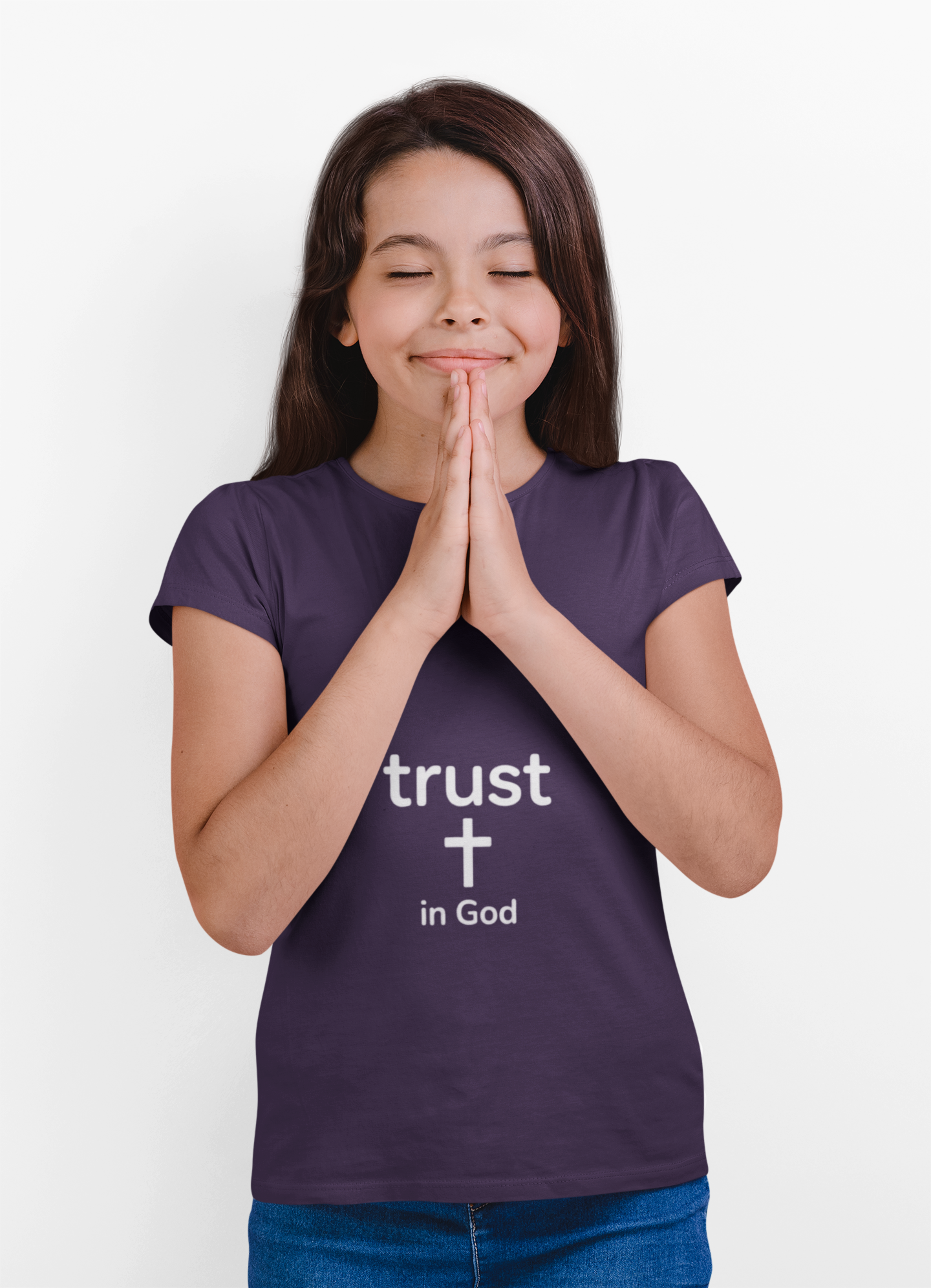 Trust in God Minimalist Cross Tee — Christian Faith T-Shirt