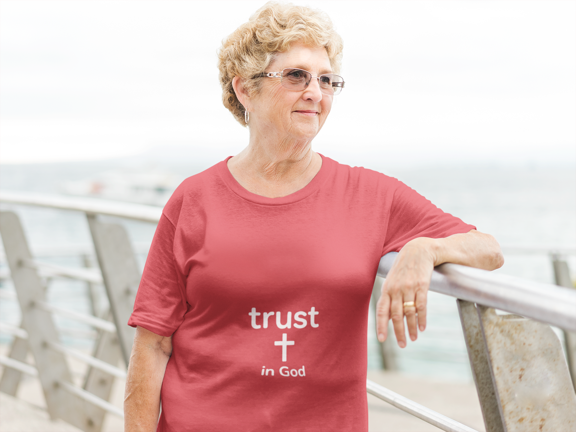 Trust in God Minimalist Cross Tee — Christian Faith T-Shirt