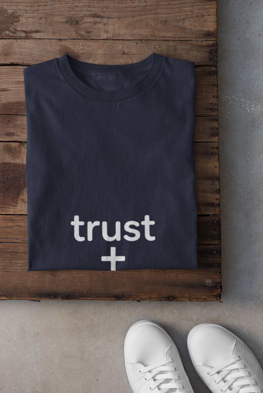 Trust in God Minimalist Cross Tee — Christian Faith T-Shirt