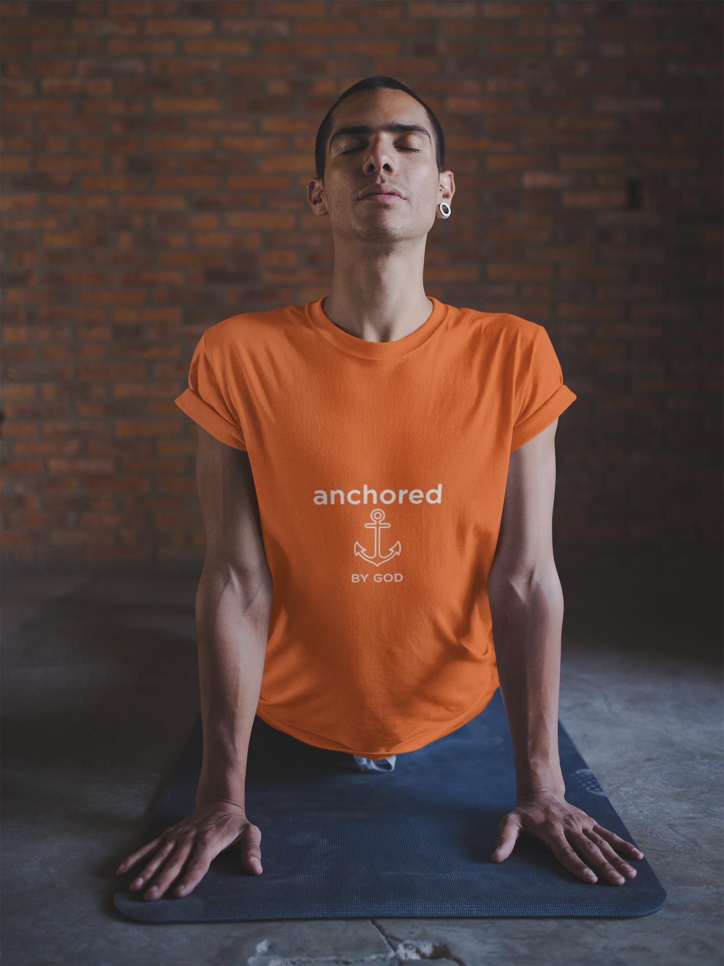Anchored by God Christian T-Shirt — Inspirational Faith Tee