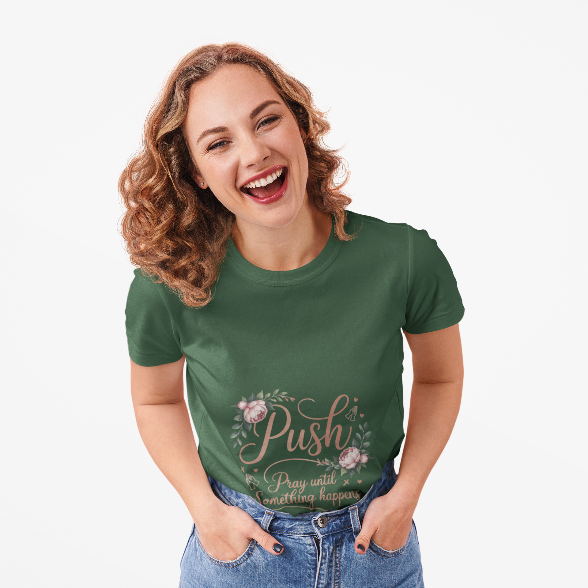 Christian 'Push — Pray Until Something Happens' T-Shirt