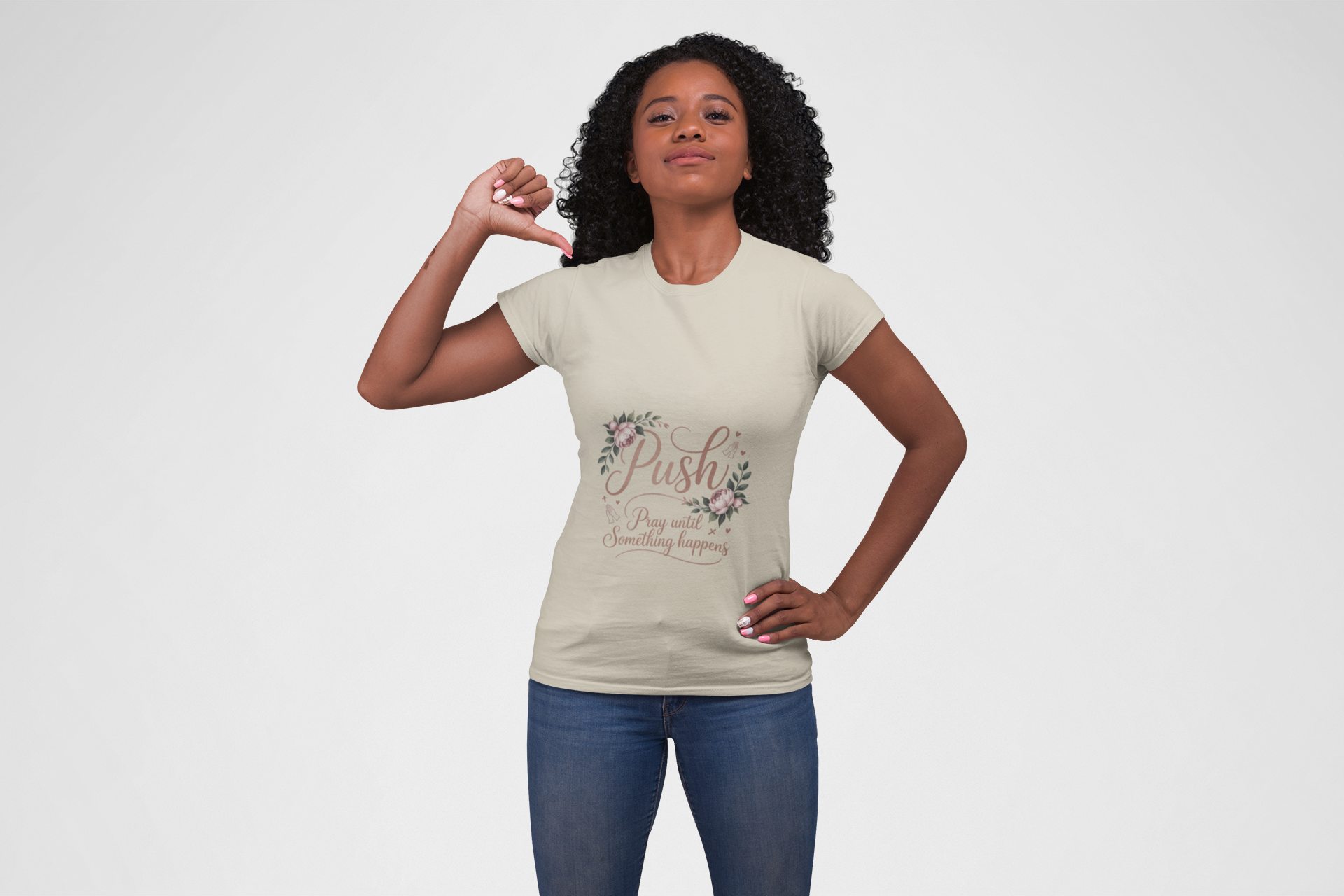 Christian 'Push — Pray Until Something Happens' T-Shirt