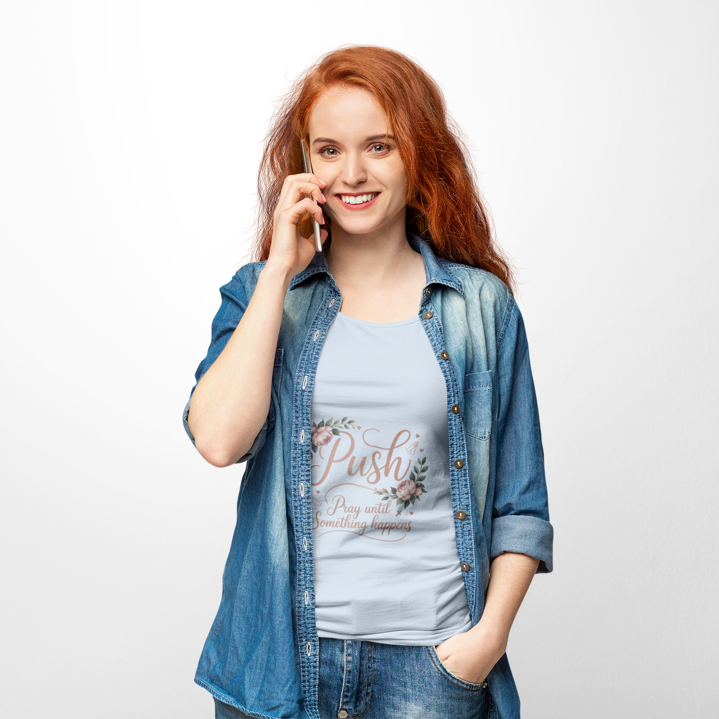 Christian 'Push — Pray Until Something Happens' T-Shirt