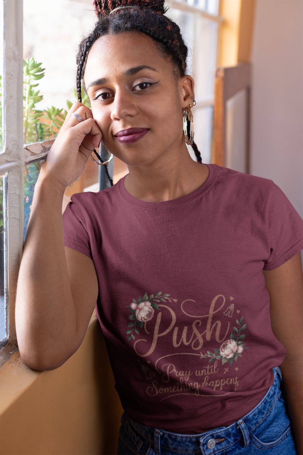 Christian 'Push — Pray Until Something Happens' T-Shirt
