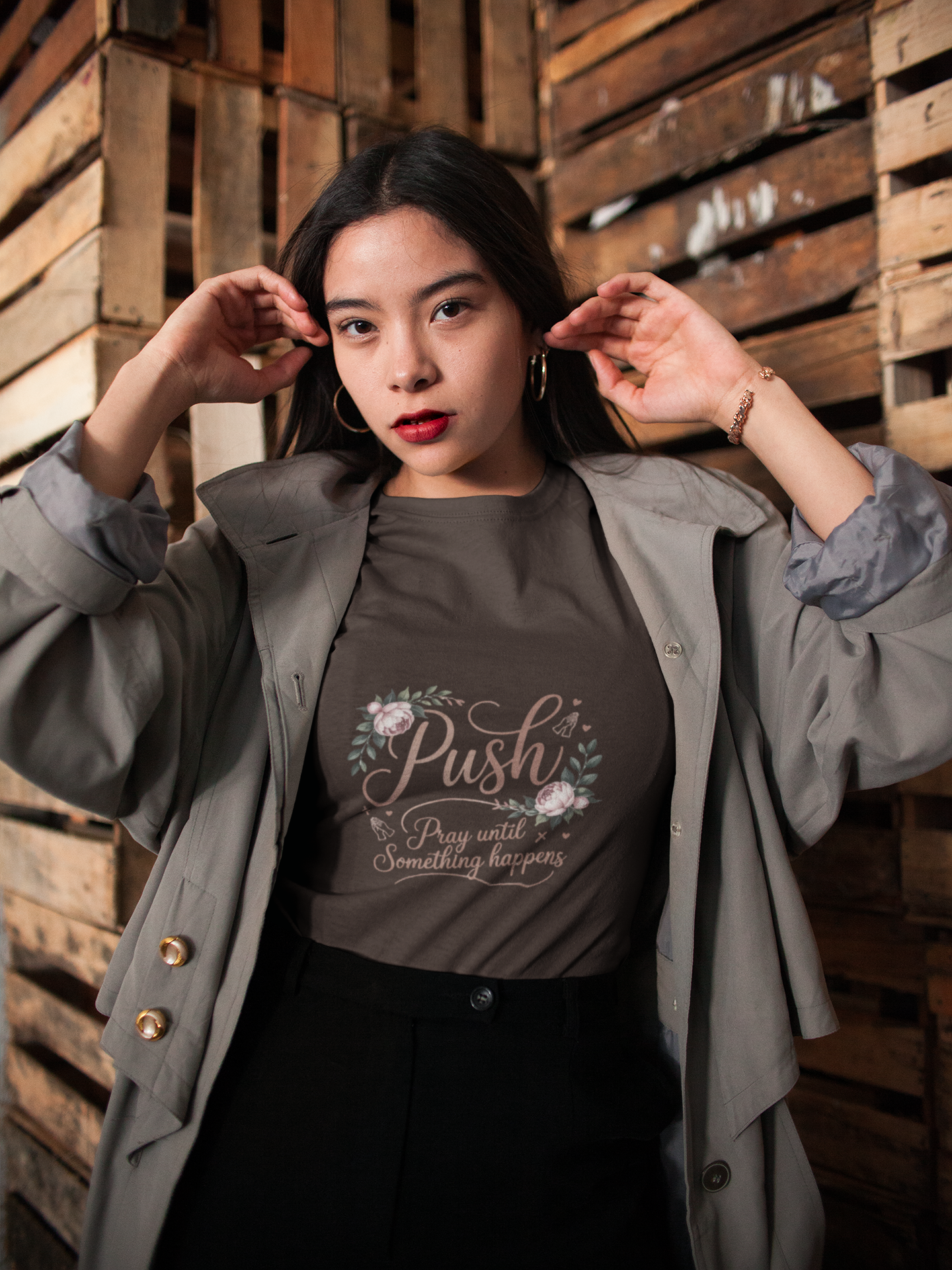 Christian 'Push — Pray Until Something Happens' T-Shirt
