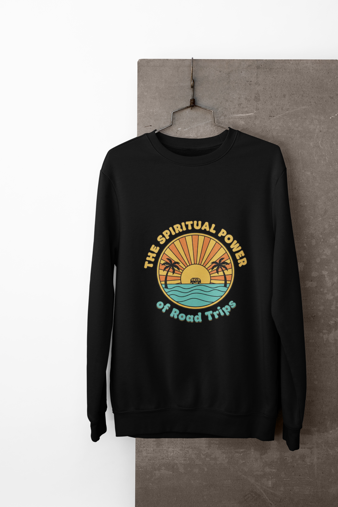 The Spiritual Power of Road Trips | Retro Surf Graphic Christian 70’s Sweatshirt