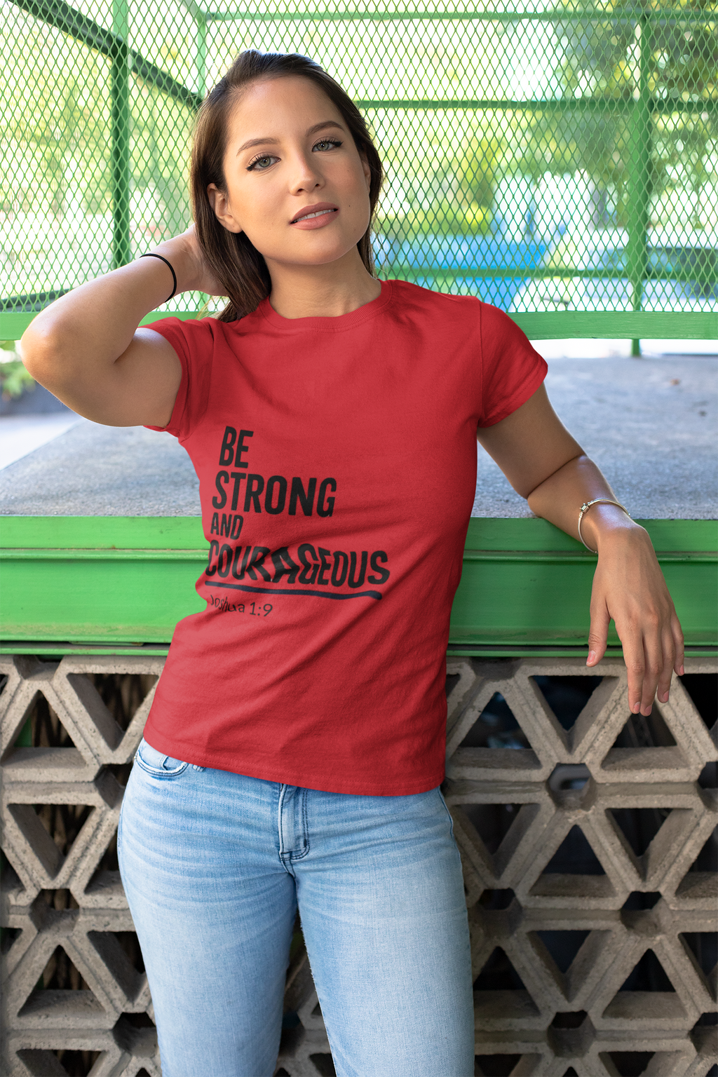 Be Strong and Courageous – Joshua 1:9 Christian T-Shirt