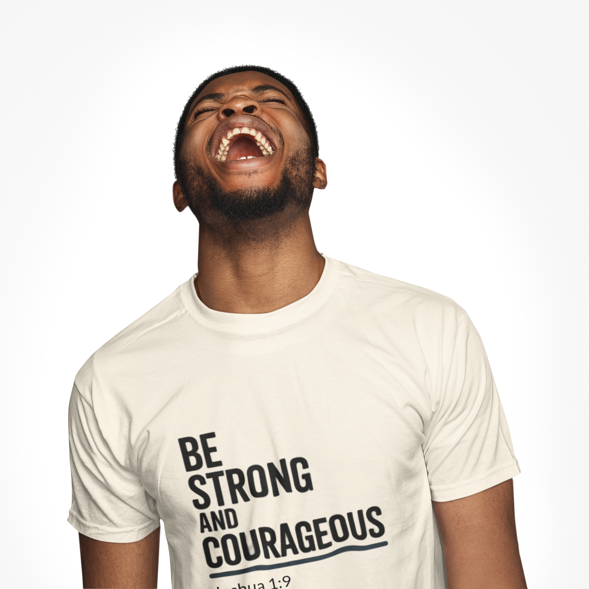 Be Strong and Courageous – Joshua 1:9 Christian T-Shirt