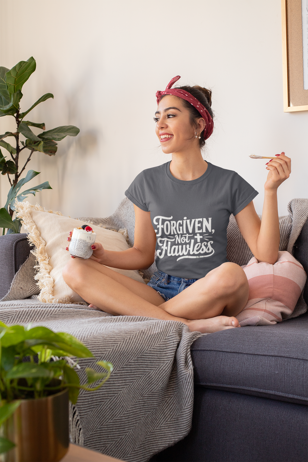 Forgiven Not Flawless T-Shirt – Faith Over Perfection