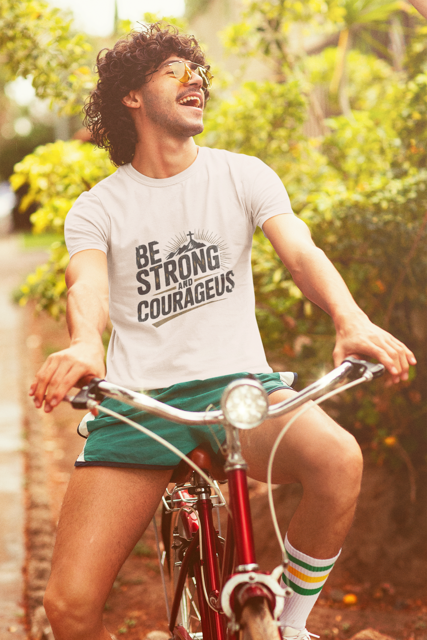 Be Strong and Courageous – Inspirational Bible Verse T-Shirt