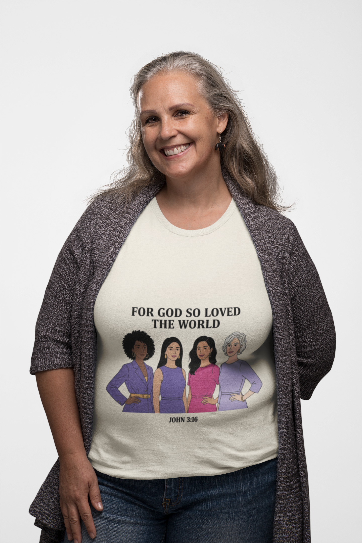 For God So Loved the World T-Shirt — Feminist Christian Tee for International Women's Day