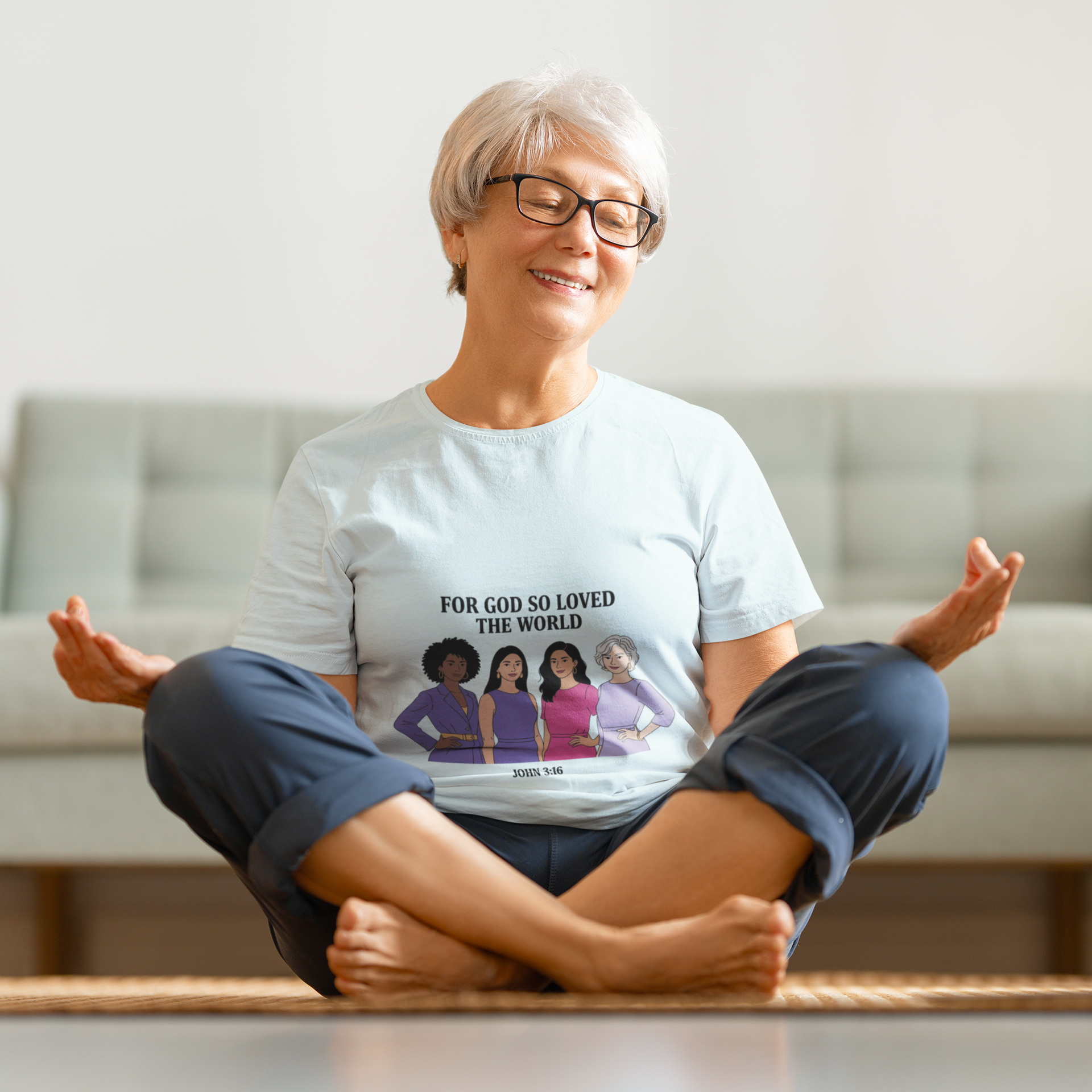 For God So Loved the World T-Shirt — Feminist Christian Tee for International Women's Day