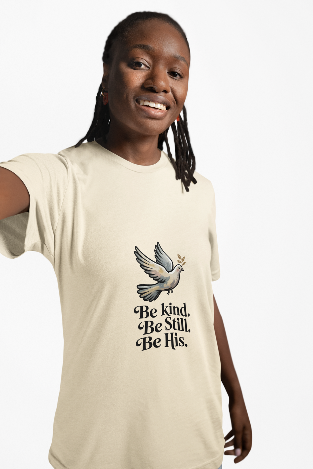 Be Kind. Be Still. Be His - Dove T-Shirt