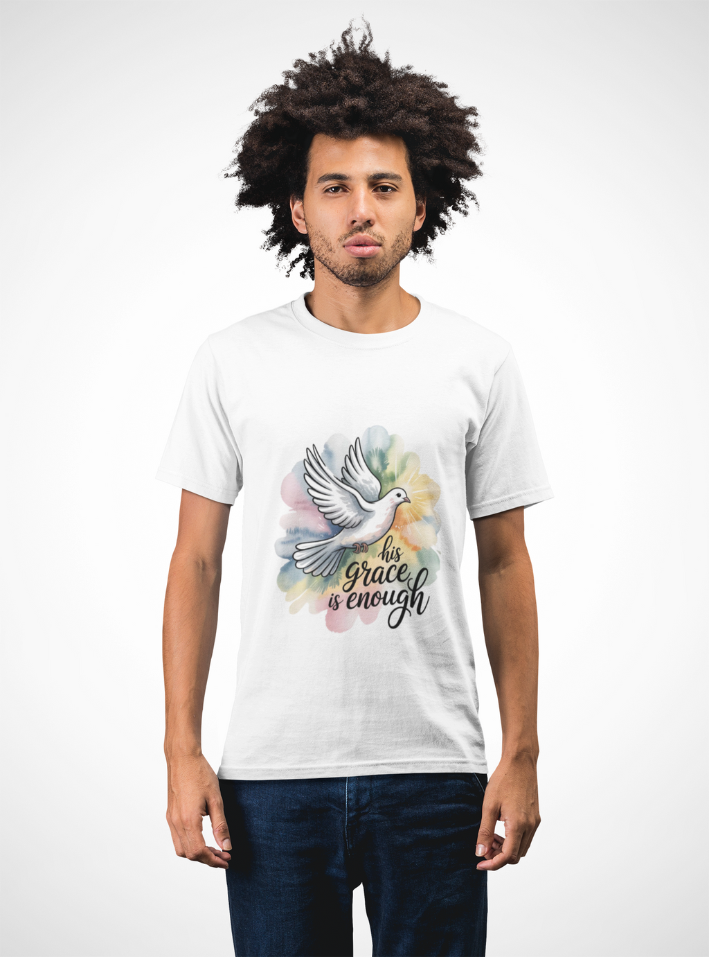 His Grace Is Enough Dove T-Shirt — Inspirational Christian Tee