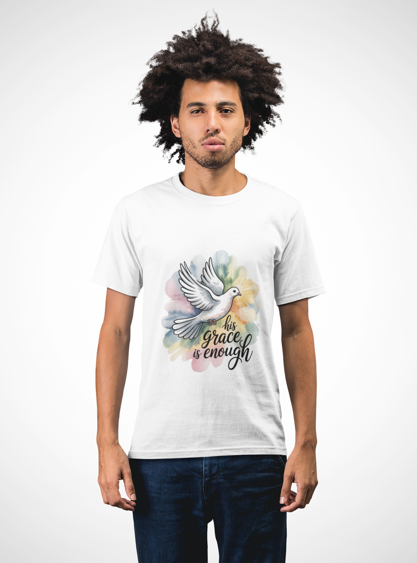 His Grace Is Enough Dove T-Shirt — Inspirational Christian Tee