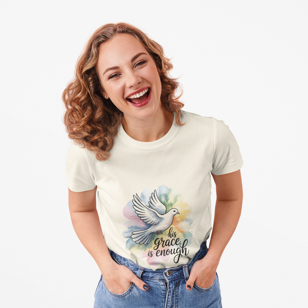 His Grace Is Enough Dove T-Shirt — Inspirational Christian Tee