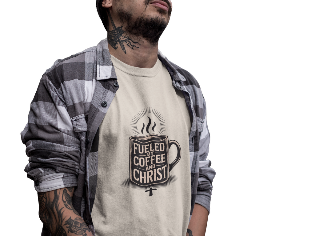 Fueled by Coffee and Christ - Casual Worship T-Shirt