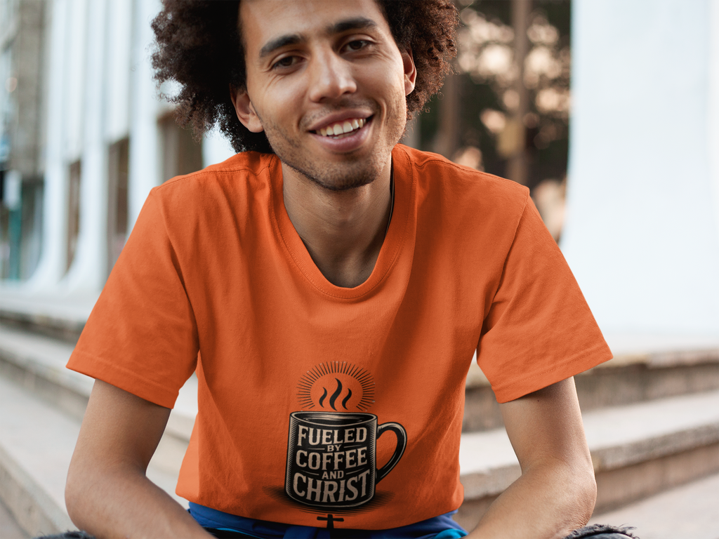 Fueled by Coffee and Christ - Casual Worship T-Shirt