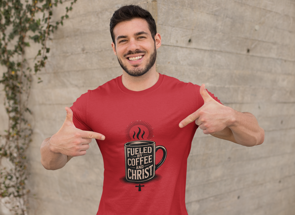 Fueled by Coffee and Christ - Casual Worship T-Shirt