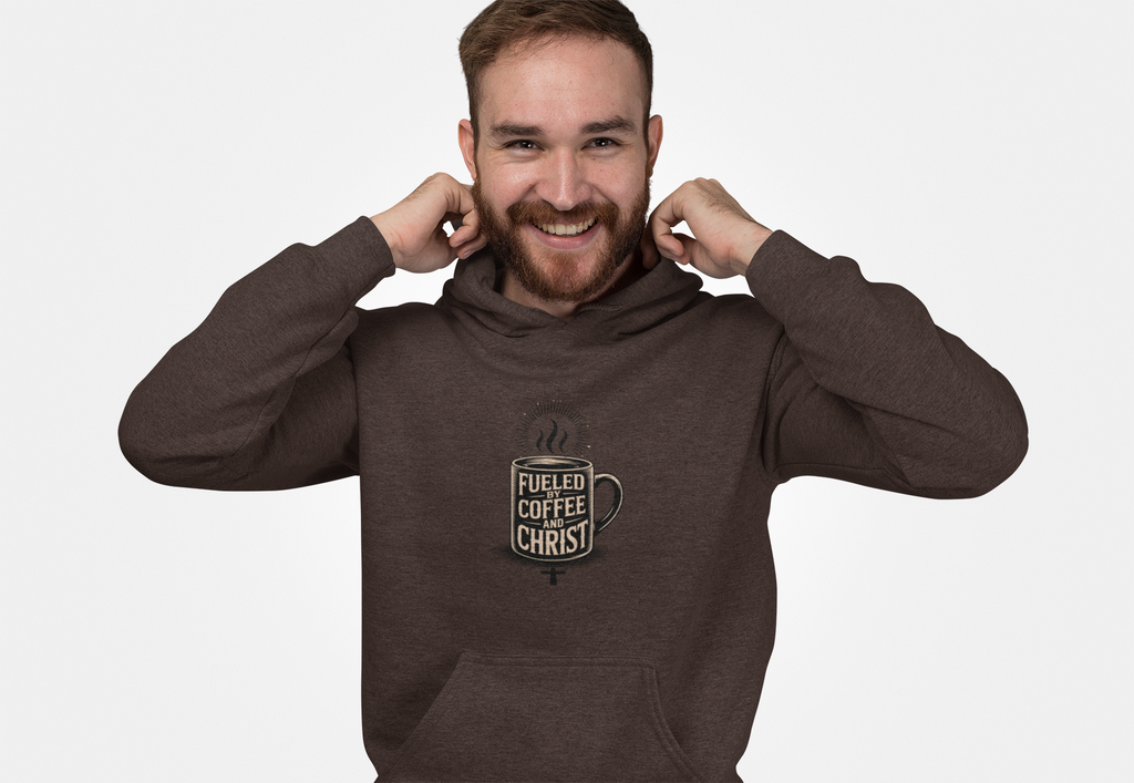 Hoodie - "Fueled by Coffee & Christ" Christian Hoodie
