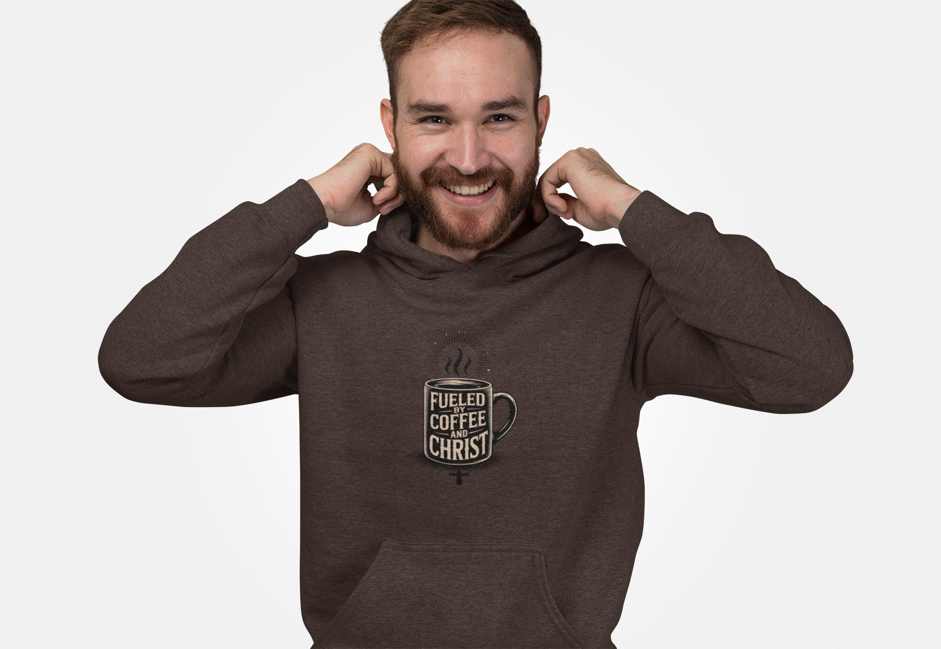 Hoodie - "Fueled by Coffee & Christ" Christian Hoodie