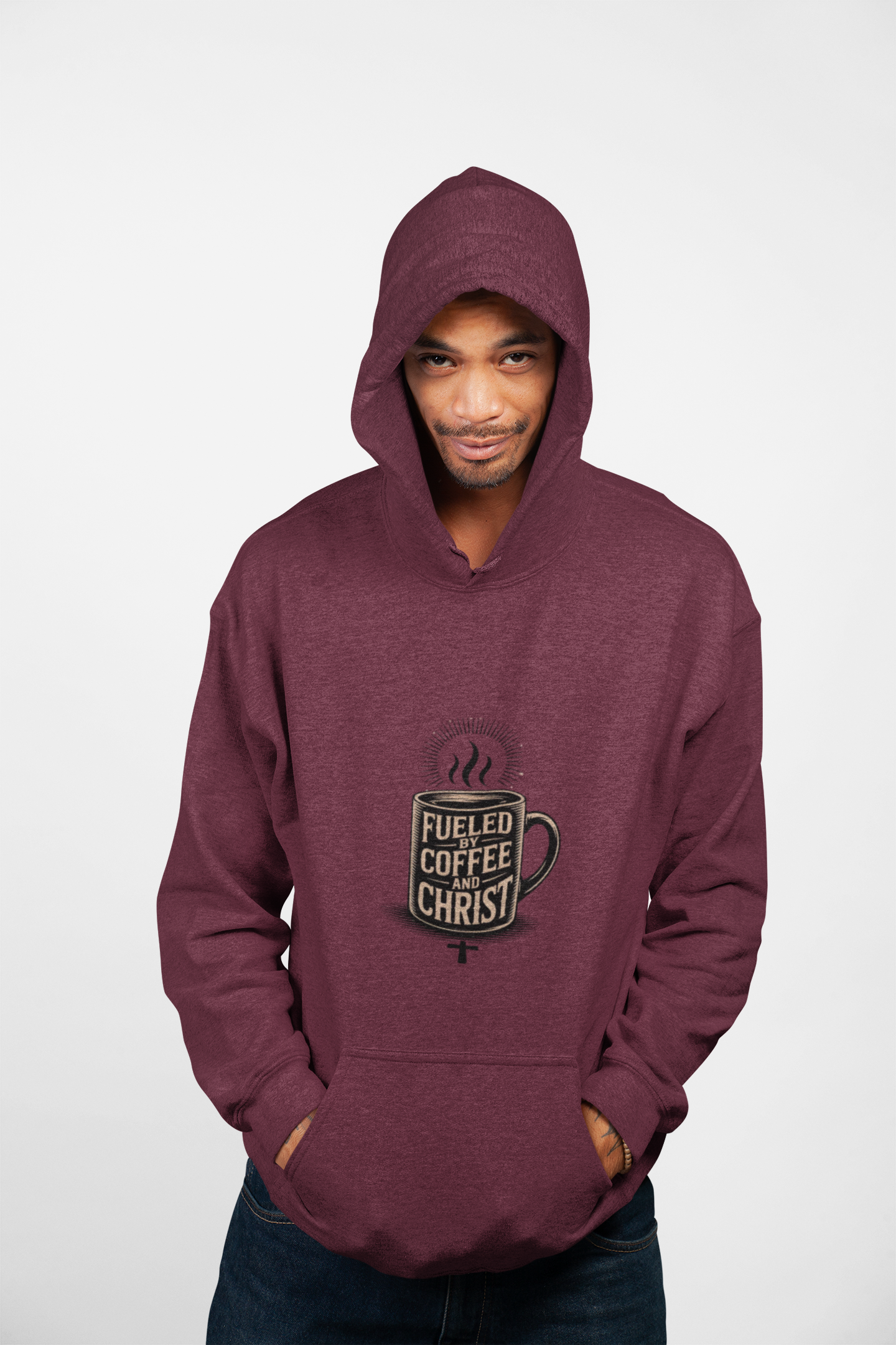 Hoodie - "Fueled by Coffee & Christ" Christian Hoodie
